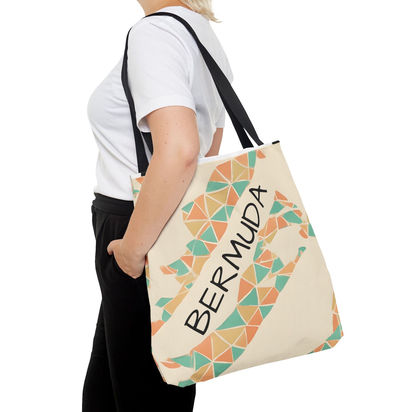Bermuda Pattern Tote Bag, Stylish Beach Accessory