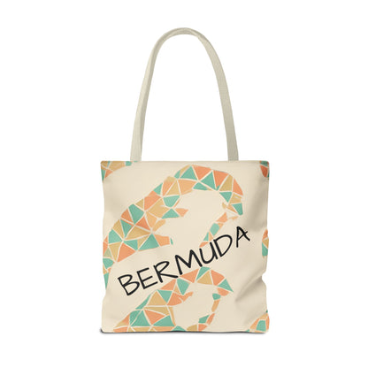 Bermuda Pattern Tote Bag, Stylish Beach Accessory