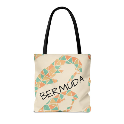 Bermuda Pattern Tote Bag, Stylish Beach Accessory