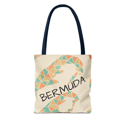 Bermuda Pattern Tote Bag, Stylish Beach Accessory