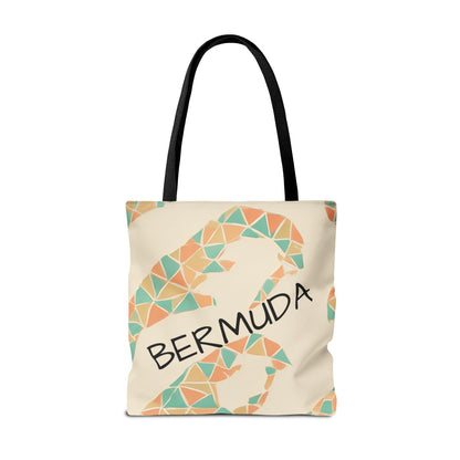 Bermuda Pattern Tote Bag, Stylish Beach Accessory