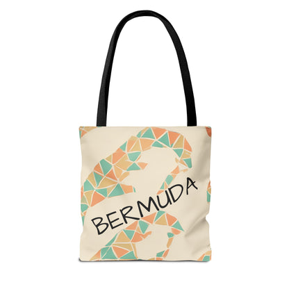 Bermuda Pattern Tote Bag, Stylish Beach Accessory
