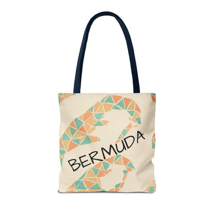 Bermuda Pattern Tote Bag, Stylish Beach Accessory