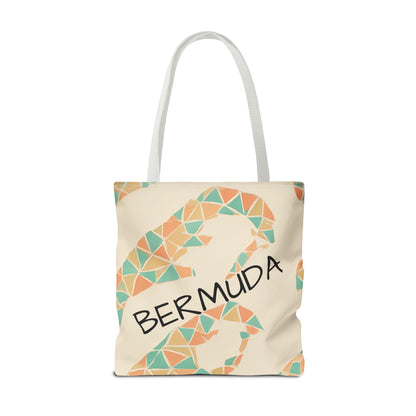 Bermuda Pattern Tote Bag, Stylish Beach Accessory