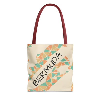 Bermuda Pattern Tote Bag, Stylish Beach Accessory